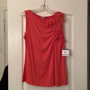 Coral sleeveless top
